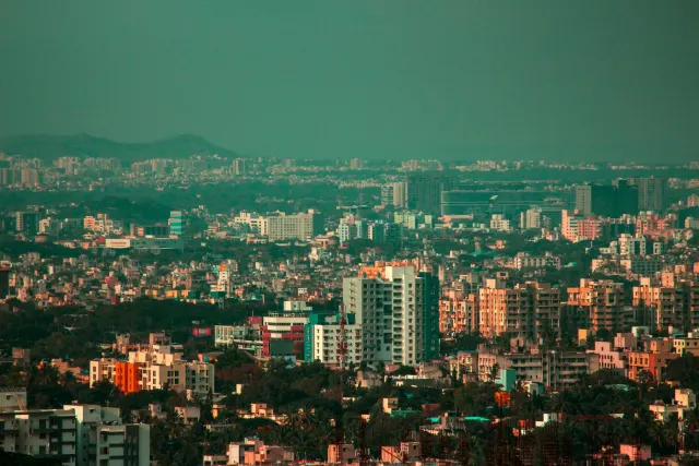 Aerial view of Pune